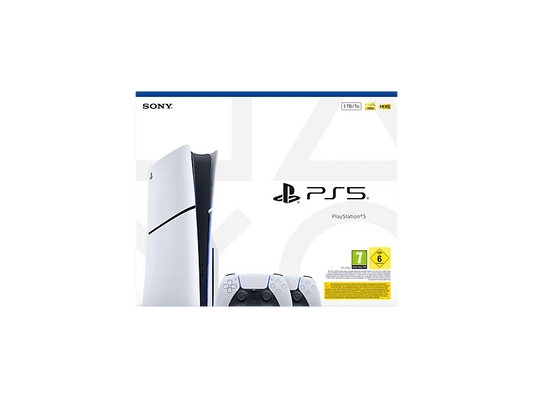 Sony PS5 Slim Standard, 1 TB SSD, 4K, 2 mandos DualSense, Chasis E