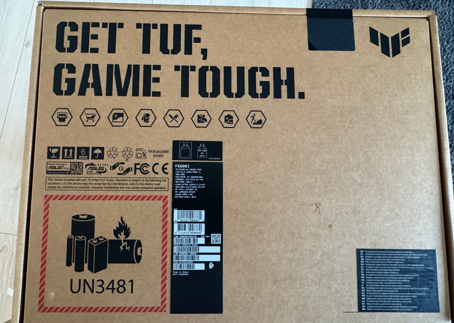 PORTÁTIL GAMING ASUS TUF I7 RTX 5060 32GB 1TB SSD