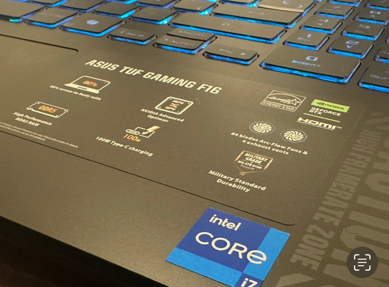 PORTATIL ASUS TUF GAMING I7 13Gen 16GB RTX4050